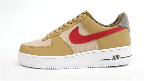 Nike Air Force One Low – Beige / Red 